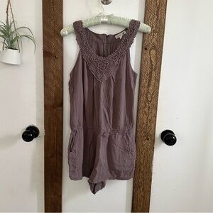 Anthropologie Mine Women’s Medium Rustic Bohemian Romper with Pockets